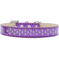 Unconditional Love Sprinkles Ice Cream Clear Crystals Dog Collar, Purple - Size 18 UN2453663